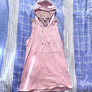 Forever 21 Pink Netted Hooded Sleeveless Yukon Sports Dress [Size S] 💓